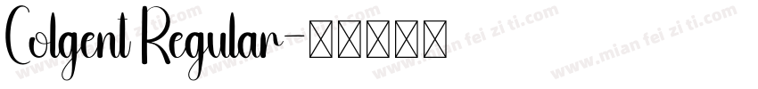 Colgent Regular字体转换